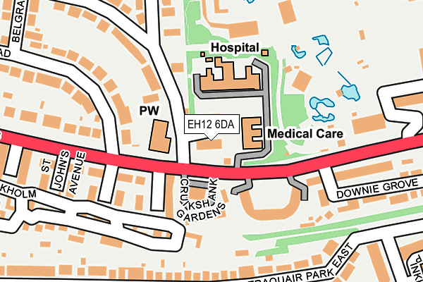 EH12 6DA map - OS OpenMap – Local (Ordnance Survey)
