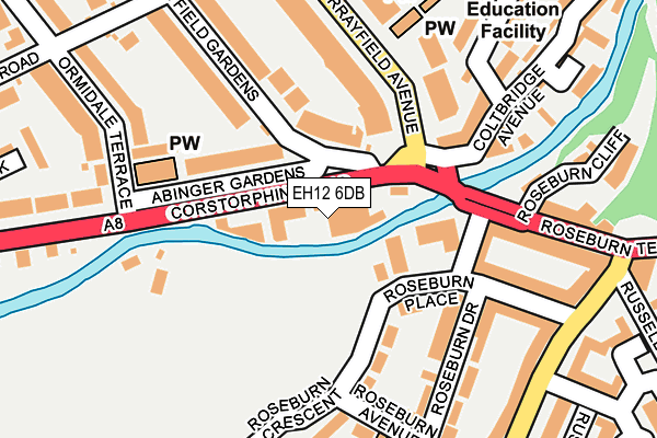 EH12 6DB map - OS OpenMap – Local (Ordnance Survey)