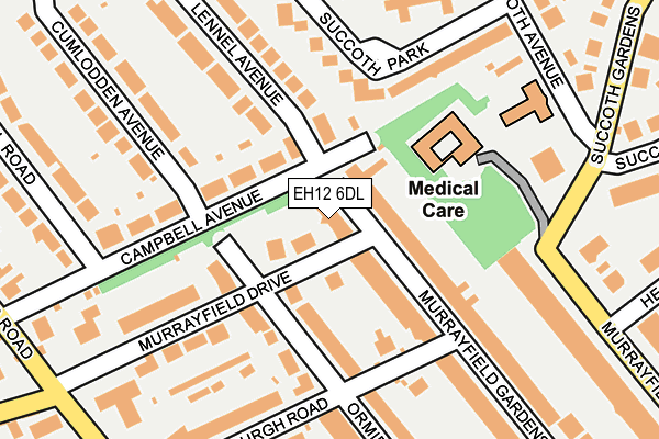 EH12 6DL map - OS OpenMap – Local (Ordnance Survey)