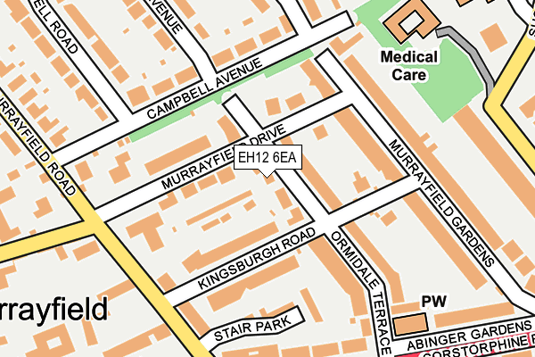 EH12 6EA map - OS OpenMap – Local (Ordnance Survey)