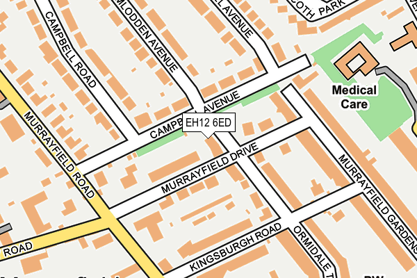 EH12 6ED map - OS OpenMap – Local (Ordnance Survey)