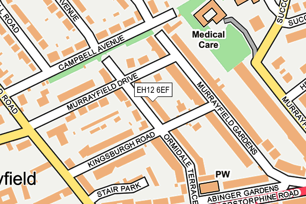 EH12 6EF map - OS OpenMap – Local (Ordnance Survey)