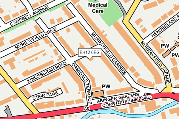 EH12 6EG map - OS OpenMap – Local (Ordnance Survey)