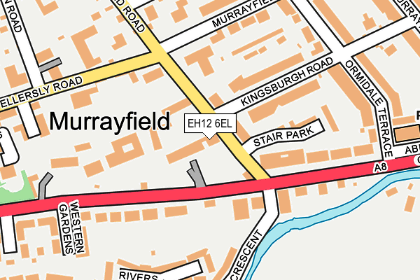 EH12 6EL map - OS OpenMap – Local (Ordnance Survey)