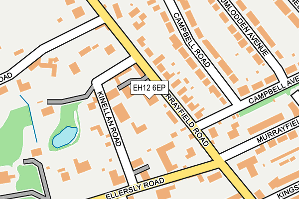 EH12 6EP map - OS OpenMap – Local (Ordnance Survey)