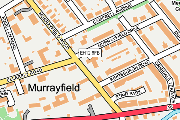 EH12 6FB map - OS OpenMap – Local (Ordnance Survey)