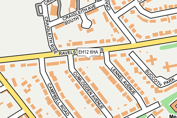 EH12 6HA map - OS OpenMap – Local (Ordnance Survey)