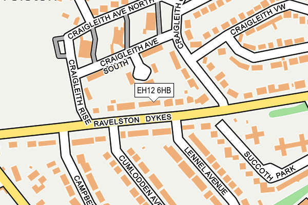 EH12 6HB map - OS OpenMap – Local (Ordnance Survey)