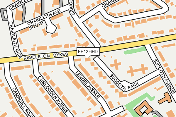 EH12 6HD map - OS OpenMap – Local (Ordnance Survey)