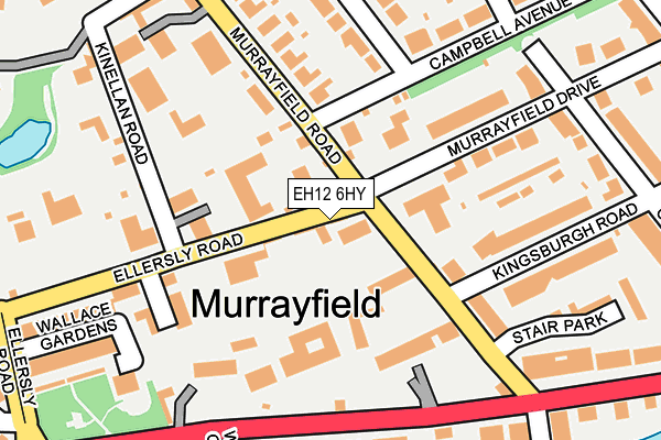 EH12 6HY map - OS OpenMap – Local (Ordnance Survey)