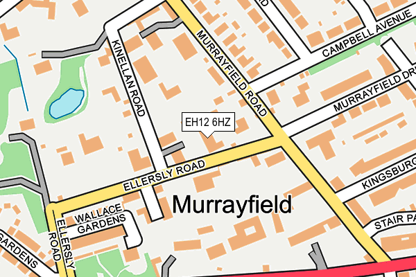 EH12 6HZ map - OS OpenMap – Local (Ordnance Survey)