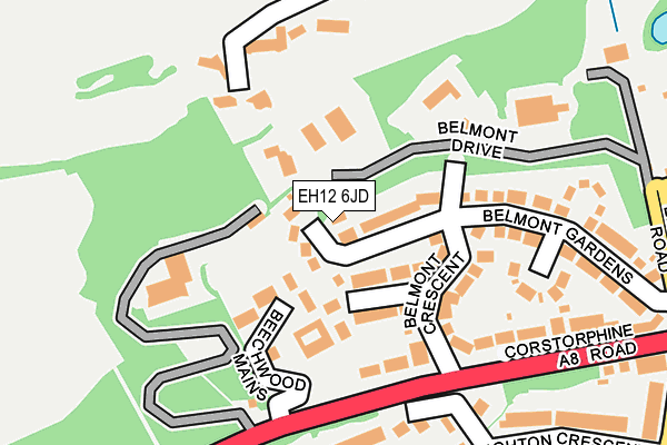 EH12 6JD map - OS OpenMap – Local (Ordnance Survey)