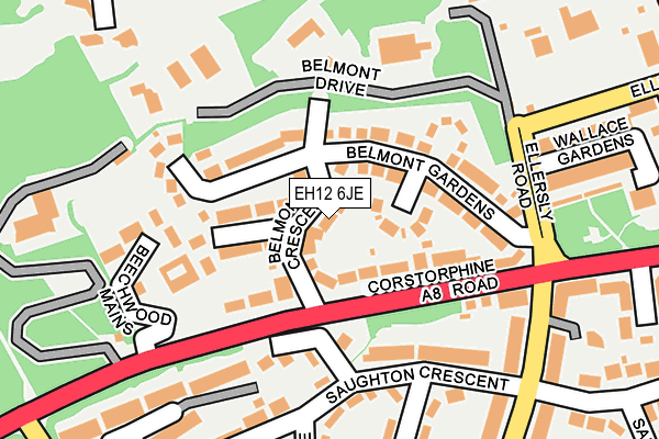 EH12 6JE map - OS OpenMap – Local (Ordnance Survey)