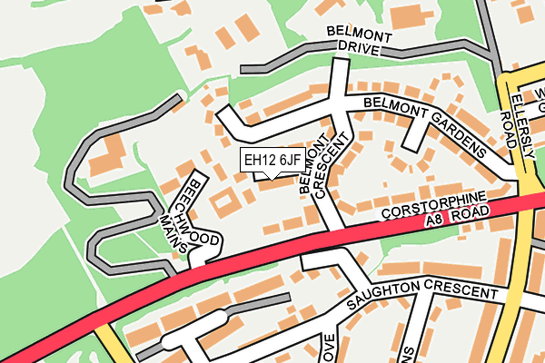 EH12 6JF map - OS OpenMap – Local (Ordnance Survey)