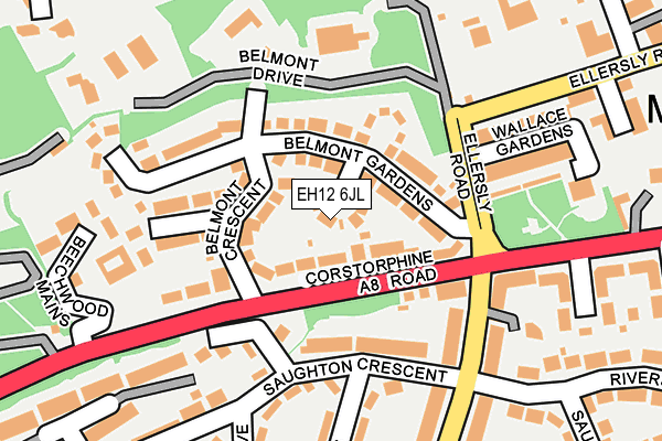 EH12 6JL map - OS OpenMap – Local (Ordnance Survey)