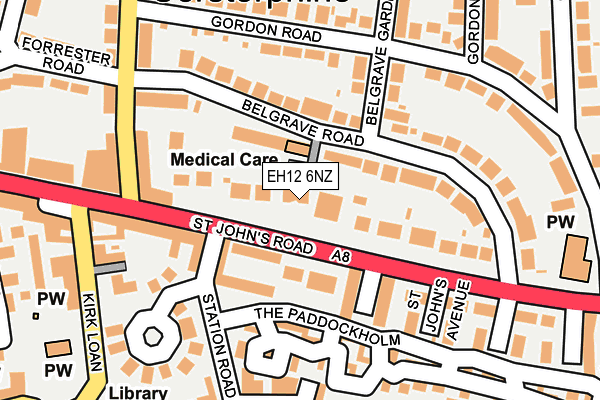 EH12 6NZ map - OS OpenMap – Local (Ordnance Survey)