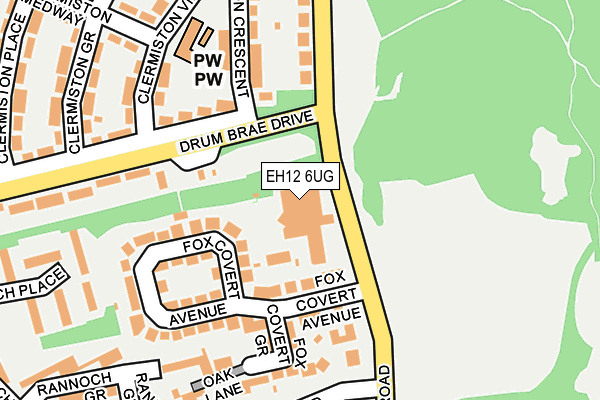 EH12 6UG map - OS OpenMap – Local (Ordnance Survey)