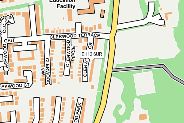 EH12 6UR map - OS OpenMap – Local (Ordnance Survey)