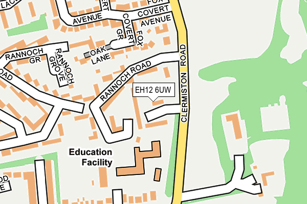 EH12 6UW map - OS OpenMap – Local (Ordnance Survey)