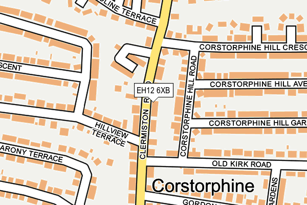 EH12 6XB map - OS OpenMap – Local (Ordnance Survey)