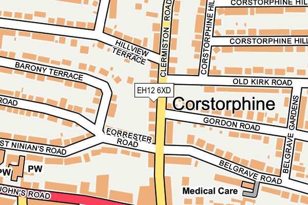 EH12 6XD map - OS OpenMap – Local (Ordnance Survey)