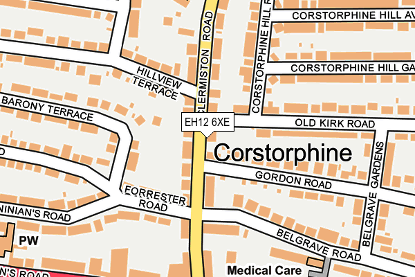 EH12 6XE map - OS OpenMap – Local (Ordnance Survey)