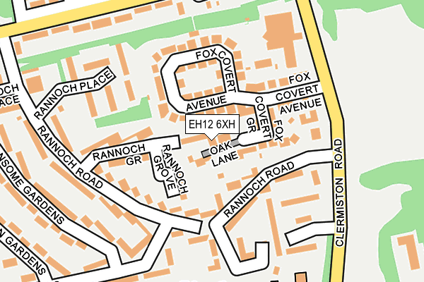 EH12 6XH map - OS OpenMap – Local (Ordnance Survey)