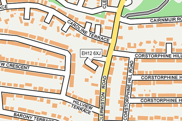 EH12 6XJ map - OS OpenMap – Local (Ordnance Survey)