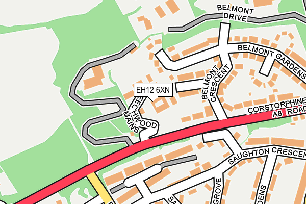 EH12 6XN map - OS OpenMap – Local (Ordnance Survey)