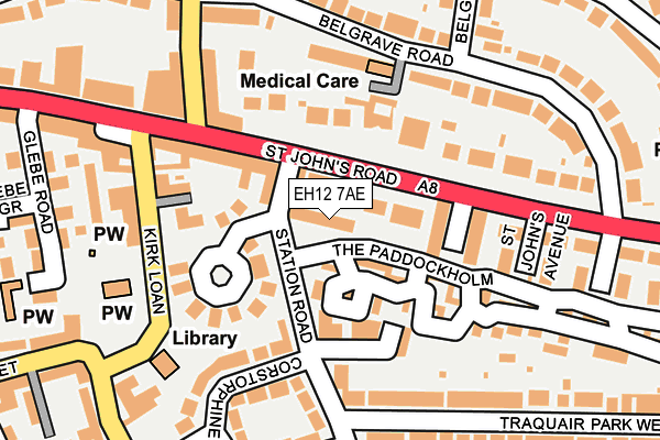 EH12 7AE map - OS OpenMap – Local (Ordnance Survey)