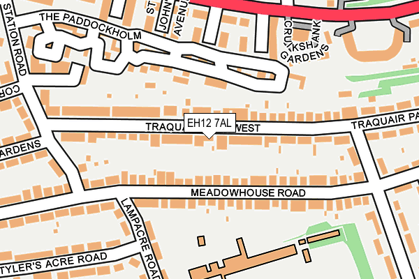 EH12 7AL map - OS OpenMap – Local (Ordnance Survey)