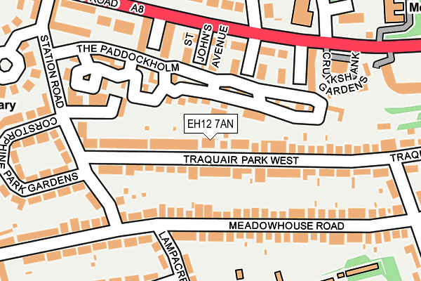 EH12 7AN map - OS OpenMap – Local (Ordnance Survey)