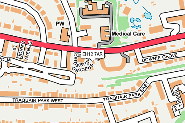 EH12 7AR map - OS OpenMap – Local (Ordnance Survey)