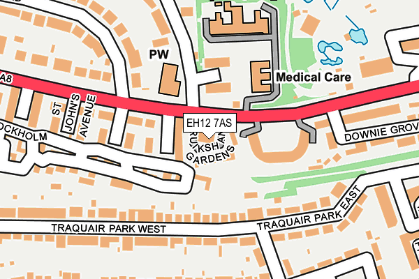 EH12 7AS map - OS OpenMap – Local (Ordnance Survey)