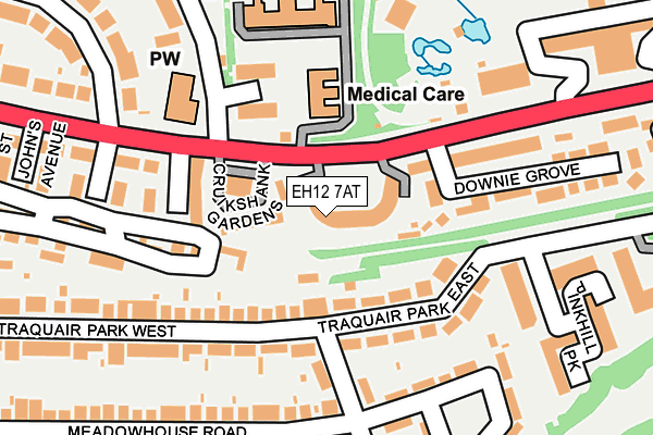 EH12 7AT map - OS OpenMap – Local (Ordnance Survey)