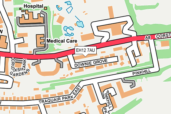 EH12 7AU map - OS OpenMap – Local (Ordnance Survey)