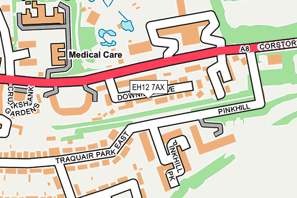 EH12 7AX map - OS OpenMap – Local (Ordnance Survey)