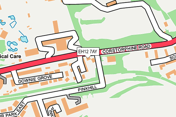 EH12 7AY map - OS OpenMap – Local (Ordnance Survey)