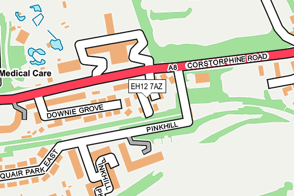 EH12 7AZ map - OS OpenMap – Local (Ordnance Survey)