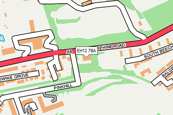 EH12 7BA map - OS OpenMap – Local (Ordnance Survey)