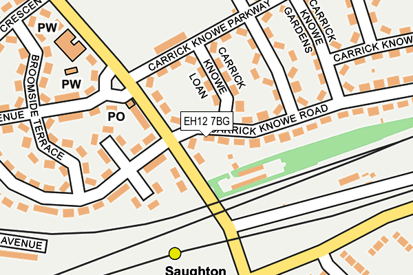 EH12 7BG map - OS OpenMap – Local (Ordnance Survey)