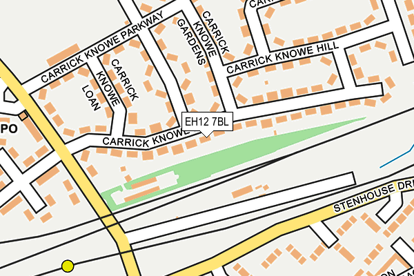 EH12 7BL map - OS OpenMap – Local (Ordnance Survey)