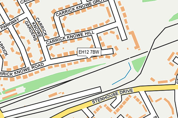 EH12 7BW map - OS OpenMap – Local (Ordnance Survey)