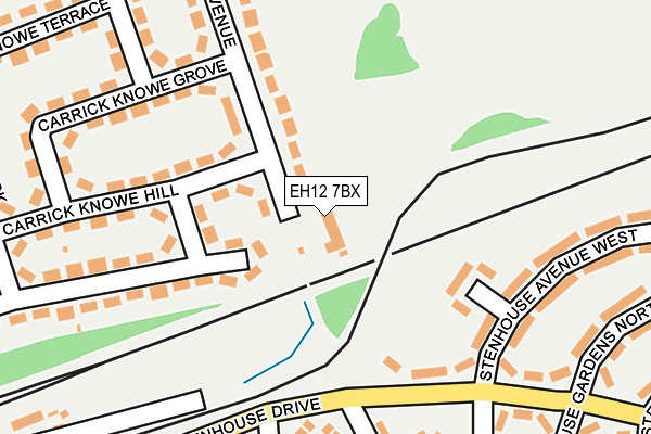 EH12 7BX map - OS OpenMap – Local (Ordnance Survey)