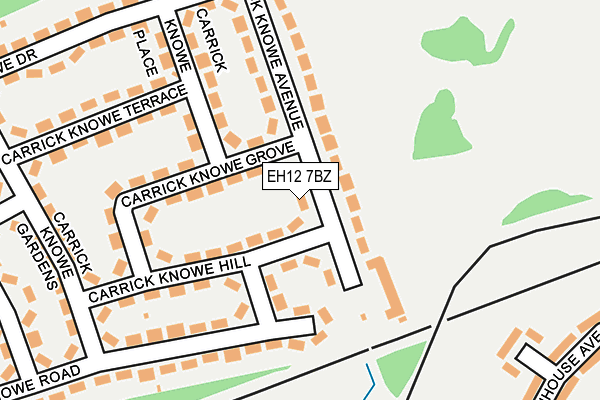 EH12 7BZ map - OS OpenMap – Local (Ordnance Survey)