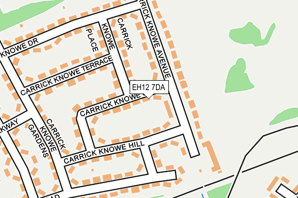 EH12 7DA map - OS OpenMap – Local (Ordnance Survey)