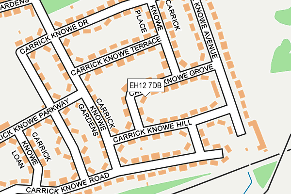 EH12 7DB map - OS OpenMap – Local (Ordnance Survey)
