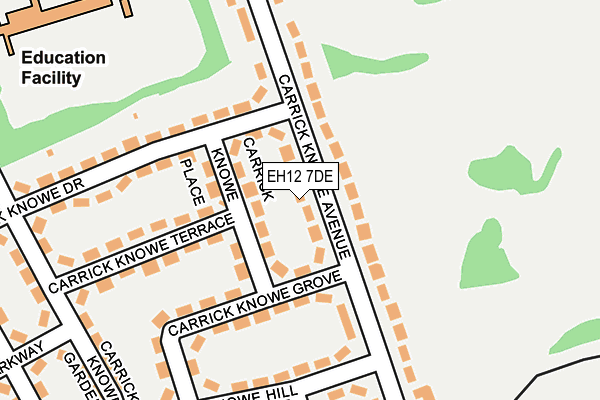 EH12 7DE map - OS OpenMap – Local (Ordnance Survey)