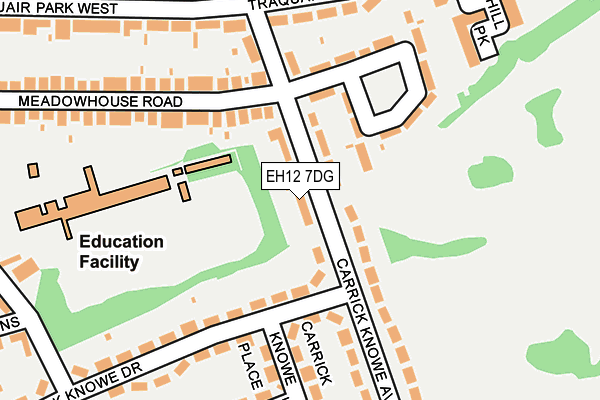 EH12 7DG map - OS OpenMap – Local (Ordnance Survey)