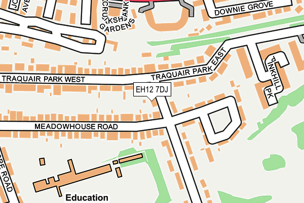 EH12 7DJ map - OS OpenMap – Local (Ordnance Survey)